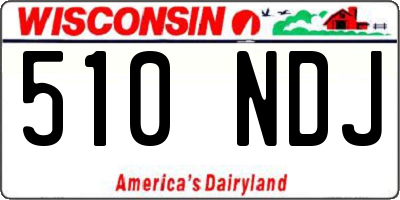 WI license plate 510NDJ