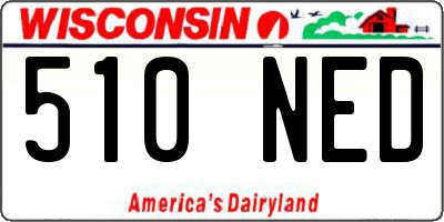 WI license plate 510NED