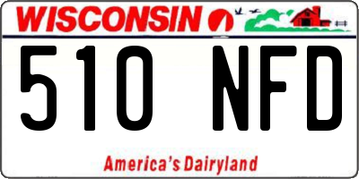 WI license plate 510NFD