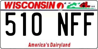 WI license plate 510NFF