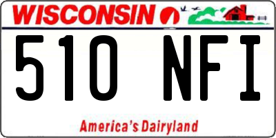 WI license plate 510NFI