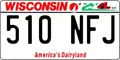 WI license plate 510NFJ