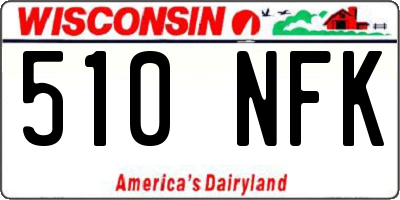 WI license plate 510NFK
