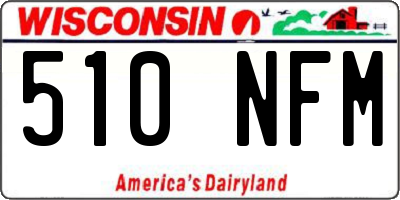 WI license plate 510NFM