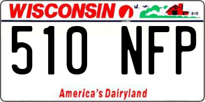 WI license plate 510NFP