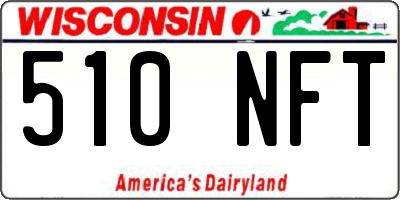 WI license plate 510NFT