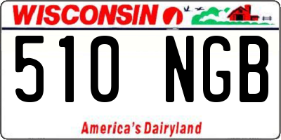 WI license plate 510NGB