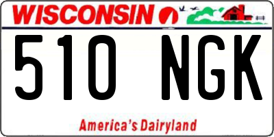 WI license plate 510NGK