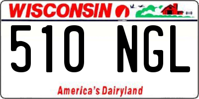 WI license plate 510NGL