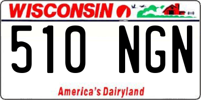 WI license plate 510NGN