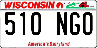 WI license plate 510NGO