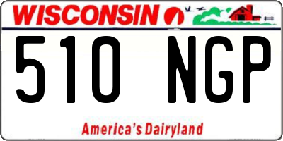 WI license plate 510NGP