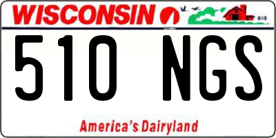 WI license plate 510NGS
