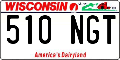 WI license plate 510NGT