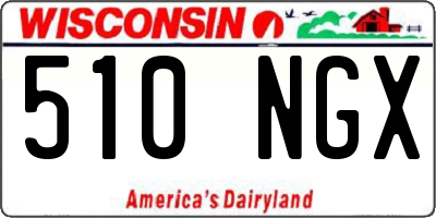 WI license plate 510NGX