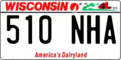 WI license plate 510NHA