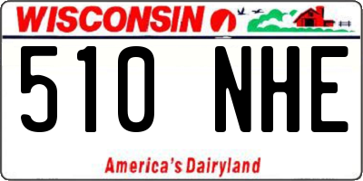 WI license plate 510NHE