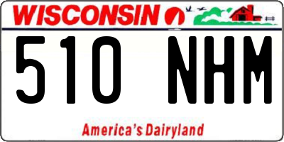 WI license plate 510NHM