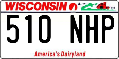 WI license plate 510NHP