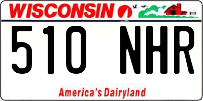 WI license plate 510NHR