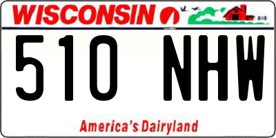 WI license plate 510NHW