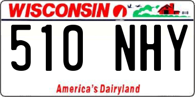 WI license plate 510NHY