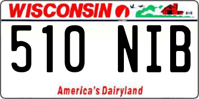 WI license plate 510NIB
