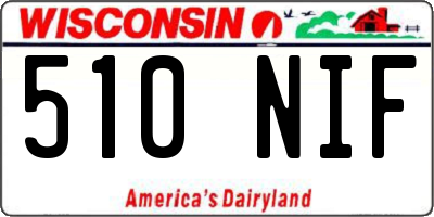 WI license plate 510NIF