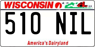 WI license plate 510NIL
