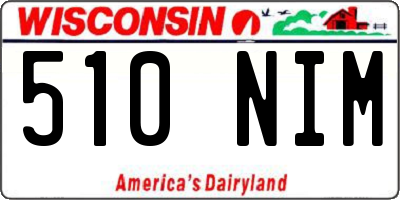 WI license plate 510NIM