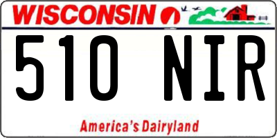 WI license plate 510NIR