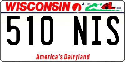 WI license plate 510NIS