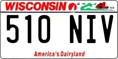 WI license plate 510NIV