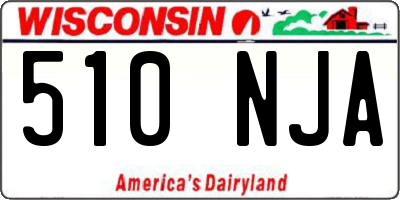 WI license plate 510NJA