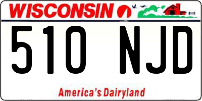 WI license plate 510NJD