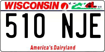 WI license plate 510NJE