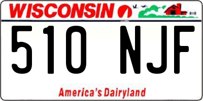 WI license plate 510NJF