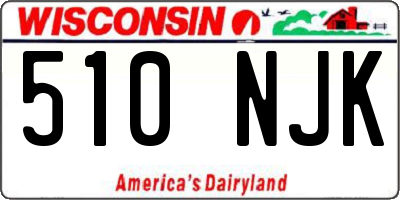 WI license plate 510NJK