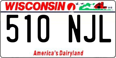 WI license plate 510NJL