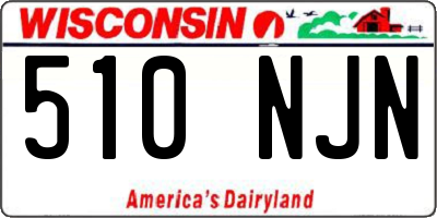 WI license plate 510NJN
