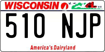 WI license plate 510NJP