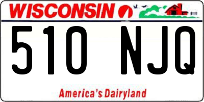 WI license plate 510NJQ