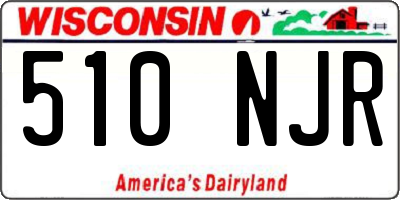 WI license plate 510NJR