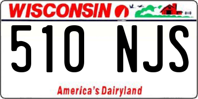 WI license plate 510NJS