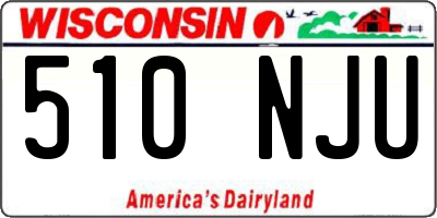 WI license plate 510NJU