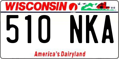 WI license plate 510NKA