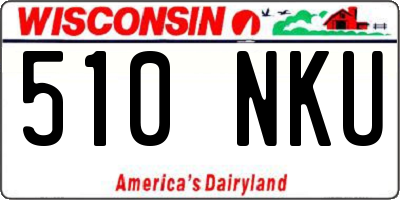 WI license plate 510NKU