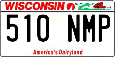 WI license plate 510NMP