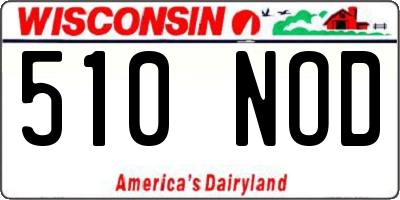 WI license plate 510NOD