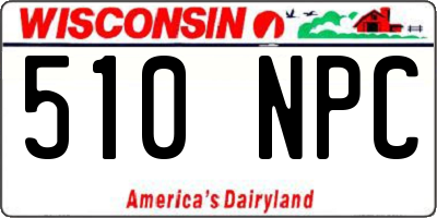 WI license plate 510NPC